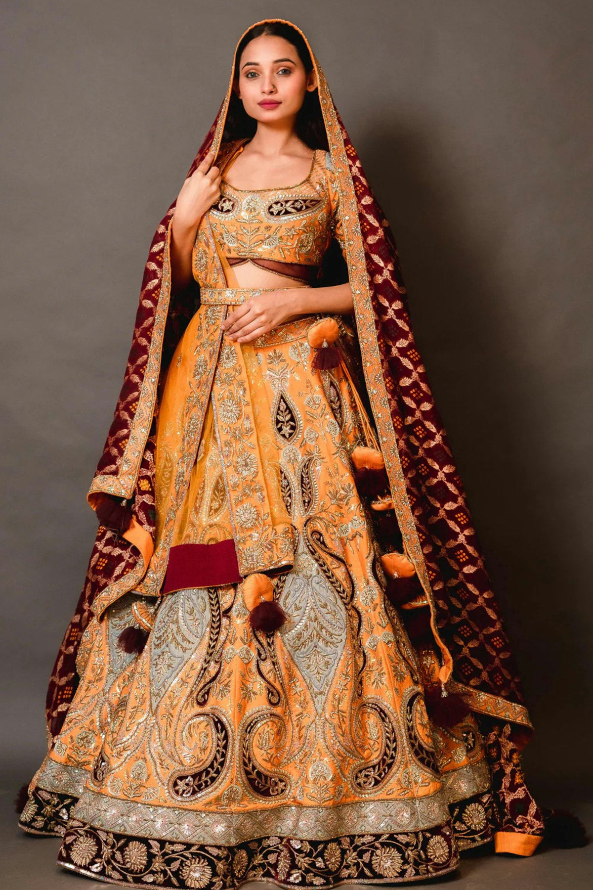 Bride in red